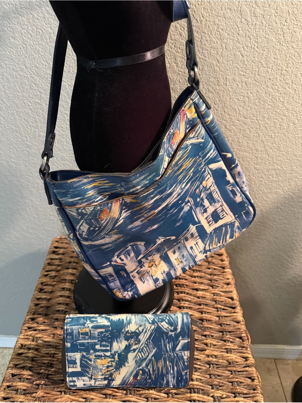 Patricia Nash Harbor Nights Crossbody Bag With Matching NWOT Zip Around Wallet